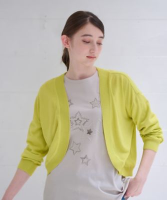 【SALE】CARA O CRUZ (Women)/キャラ・オ・クルス ボレロカーディガン 143グリーン トップス【三越伊勢丹/公式】