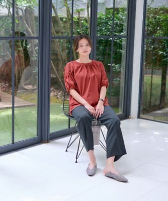 洗える　袖コンシャスブラウス