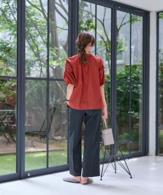 洗える　袖コンシャスブラウス
