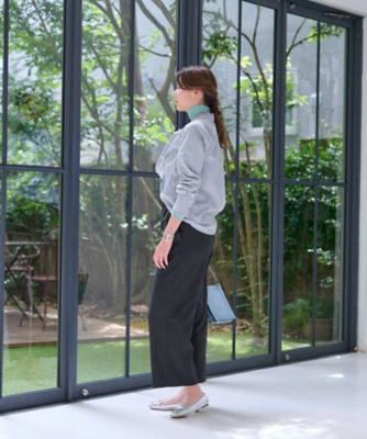洗える　ウエストゴムワイドパンツ