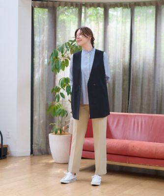 洗える後ろウエストゴムパンツ