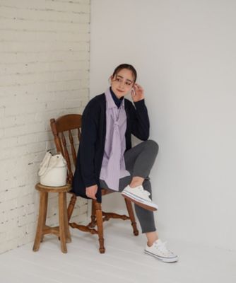 ＜CARA O CRUZ (Women)＞洗える　Ｖネック衿刺繍カーディガン【ＣｏＣ　ｂｙ　ＣＡＲＡ　Ｏ　ＣＲＵＺ】