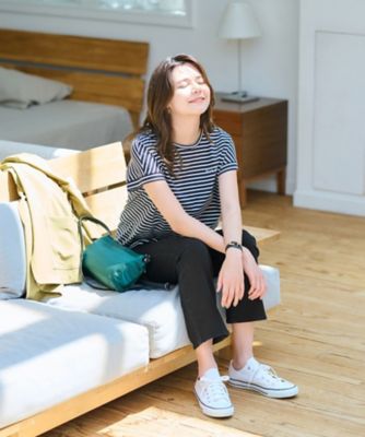 ＜CARA O CRUZ (Women)＞洗える　ボーダーカットソー【ＣｏＣ　ｂｙ　ＣＡＲＡ　Ｏ　ＣＲＵＺ】