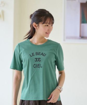 ＜CARA O CRUZ (Women)＞【汗じみ防止　洗える】ロゴＴシャツ【ＣｏＣ　ｂｙ　ＣＡＲＡ　Ｏ　ＣＲＵＺ】