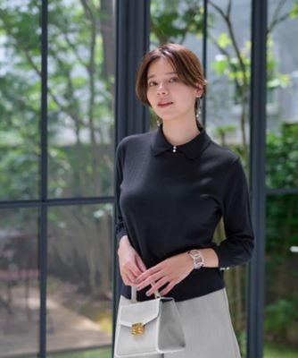 ＜CARA O CRUZ (Women)＞洗える衿付きニット【ＣｏＣ　ｂｙ　ＣＡＲＡ　Ｏ　ＣＲＵＺ】