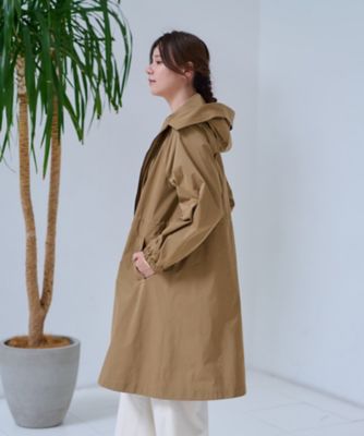 ＜CARA O CRUZ (Women)＞【撥水】フーデットロングコート