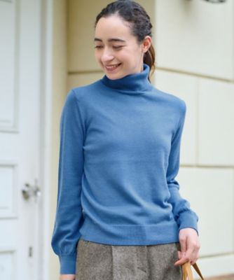 ＜CARA O CRUZ (Women)＞【質感のいい】洗える　タートルネックニット【ＺＥＧＮＡ　ＢＡＲＵＦＦＡ】