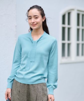 ＜CARA O CRUZ (Women)＞洗える　ボウタイニット【ＺＥＧＮＡ　ＢＡＲＵＦＦＡ】