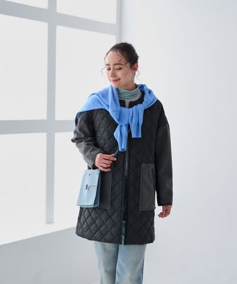【防寒】異素材ＭＩＸキルティングコート【あったか】