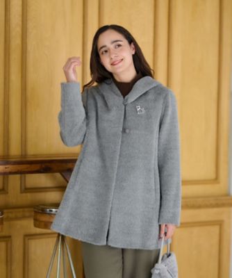 アルパカブレンドフーデットコート | CARA O CRUZ (Women)/キャラ・オ