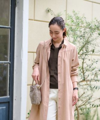 洗える　ロングシャツ