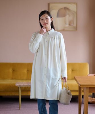 洗える　ロングシャツ
