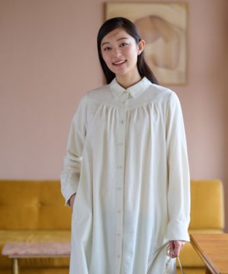 洗える　ロングシャツ