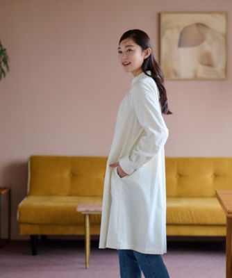 洗える　ロングシャツ