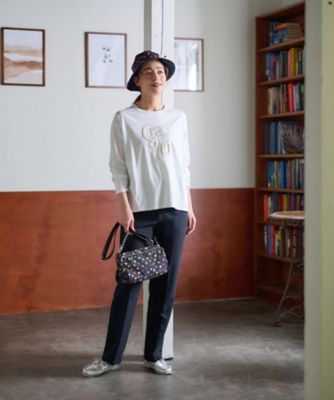 洗える　スパンコール刺繍ロゴＴシャツ
