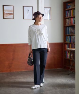 洗える　スパンコール刺繍ロゴＴシャツ