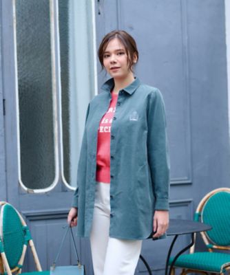 ＜CARA O CRUZ (Women)＞洗えるコーデュロイのチュニックシャツ