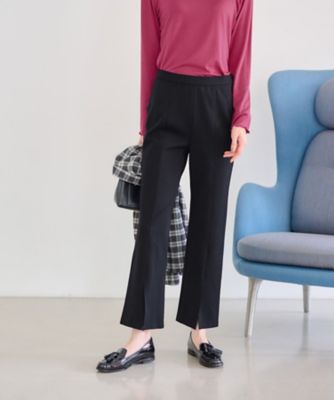＜CARA O CRUZ (Women)＞洗える前裾スリットパンツ【ＣｏＣ　ｂｙ　ＣＡＲＡ　Ｏ　ＣＲＵＺ】