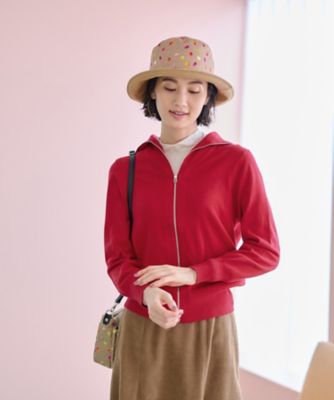 洗えるジップアップカーディガン【CoC by CARA O CRUZ