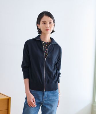 洗えるジップアップカーディガン【CoC by CARA O CRUZ