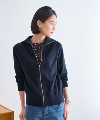 洗えるジップアップカーディガン【CoC by CARA O CRUZ