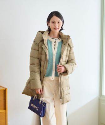 ＜CARA O CRUZ (Women)＞【防寒】フーデットダウンコート【あったか】