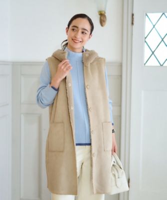 ＜CARA O CRUZ (Women)＞リバーシブルジレ【ＢＥＴＴＡ　ＣＯＲＲＡＤＩ】【あったか】