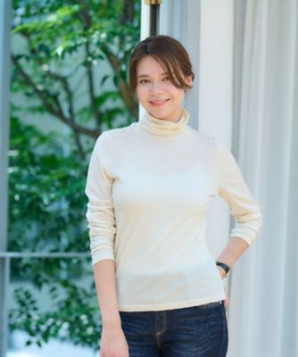 洗えるハイネックカットソー