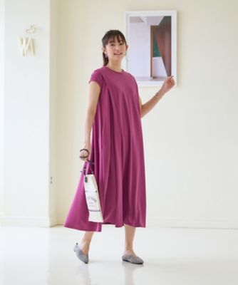 洗える　フレンチスリーブのワンピース