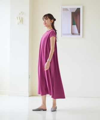 洗える　フレンチスリーブのワンピース
