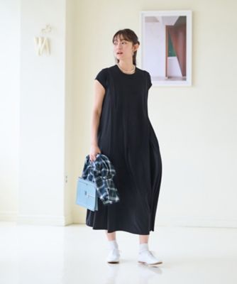 洗える　フレンチスリーブのワンピース