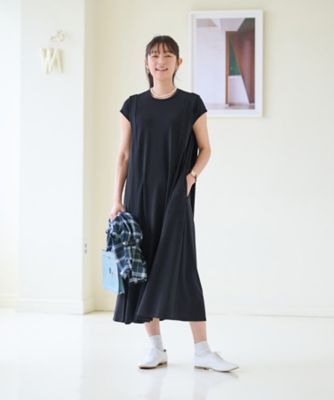 洗える　フレンチスリーブのワンピース