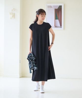 洗える　フレンチスリーブのワンピース