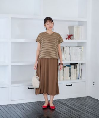 洗える　フレンチスリーブのワンピース