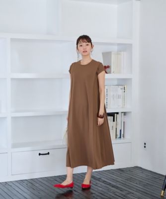 洗える　フレンチスリーブのワンピース