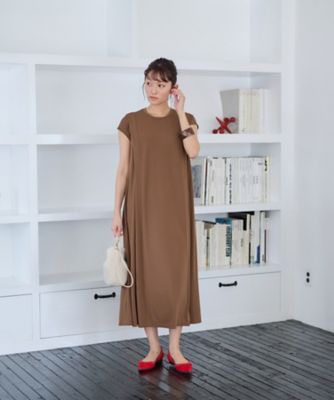 洗える　フレンチスリーブのワンピース