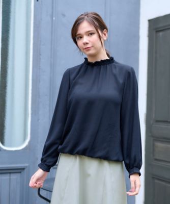 ＜CARA O CRUZ (Women)＞洗える　シャーリングブラウス【ＣｏＣ　ｂｙ　ＣＡＲＡ　Ｏ　ＣＲＵＺ】【セレモニー】