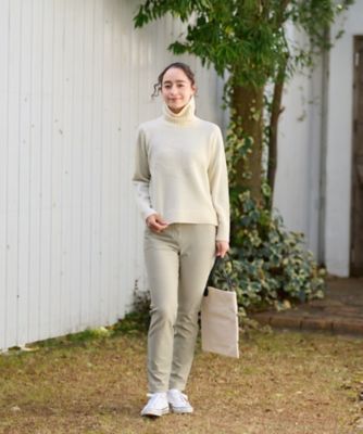 ＜CARA O CRUZ (Women)＞【あったか】後ろウエストゴム　のびのびパンツ