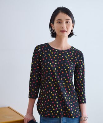 CARA O CRUZ (Women)/キャラ・オ・クルス 洗える フルーツ柄Tシャツ【イワタニユウスケ】