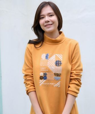 ❣️極美品❣️3点おまとめビーズ刺繍長袖ニット あったか】洗える 裏起毛のビーズ刺繍スエット | CARA O CRUZ (Women