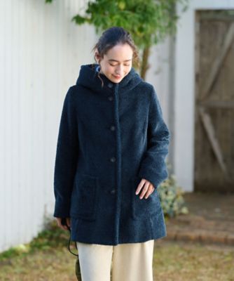 ＜CARA O CRUZ (Women)＞もこもこフーデットコート【ＣｏＣ　ｂｙ　ＣＡＲＡ　Ｏ　ＣＲＵＺ】【あったか】