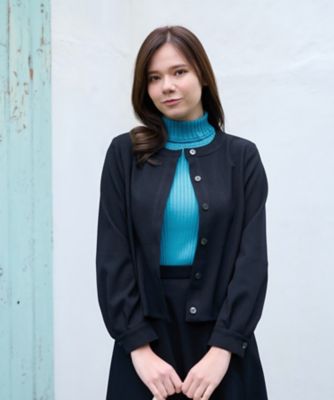 ＜CARA O CRUZ (Women)＞ノーカラーブラウス【セットアップ】