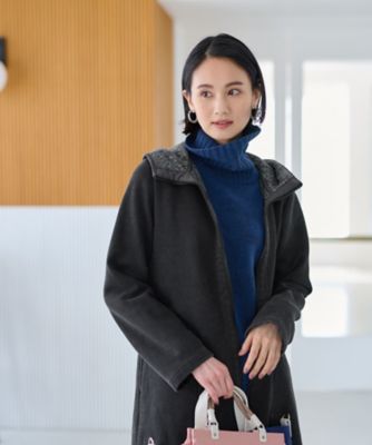 あったかお洒落✨ブリーフィング 裏地付きニットジャケット☆ あったか】洗える裏起毛 ジップアップジャケット | CARA O CRUZ (Women