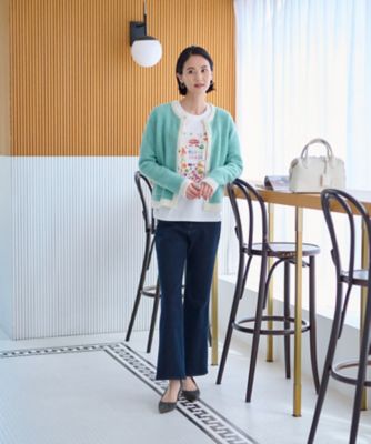 【あったか】裏起毛のデニムジャージパンツ