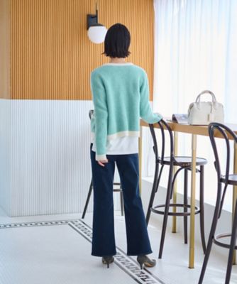 【あったか】裏起毛のデニムジャージパンツ