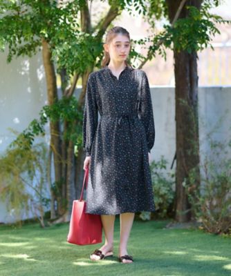洗える　ベルト付き小花柄シャツワンピース【ＣｏＣ　ｂｙ　ＣＡＲＡ　Ｏ　ＣＲＵＺ】