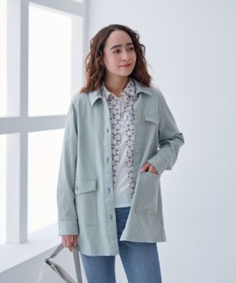 ＜CARA O CRUZ (Women)＞洗える　のびのびシャツジャケット