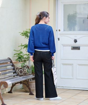 洗える　ストレッチワイドデニム