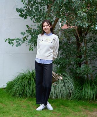 洗える　ストレッチワイドデニム