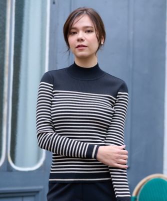 ＜CARA O CRUZ (Women)＞洗える　ボーダーニット